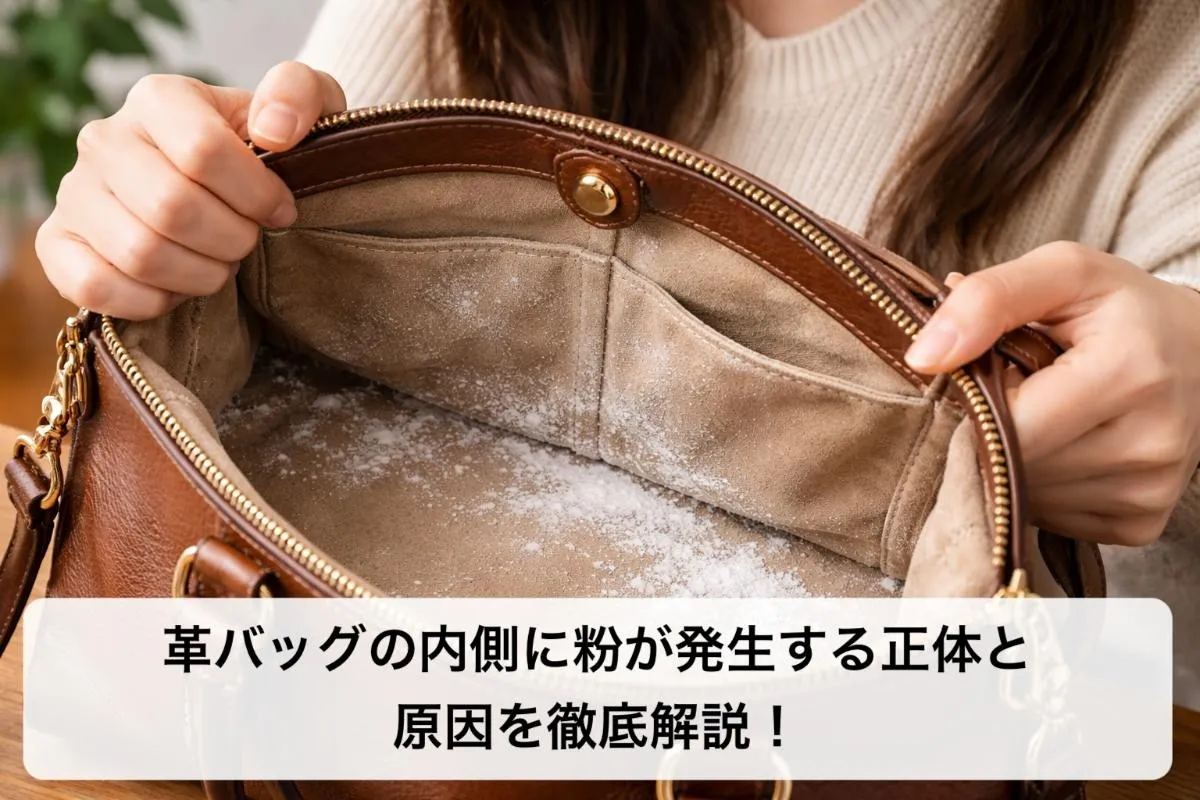 革バッグの内側に粉が発生する正体と原因を徹底解説!